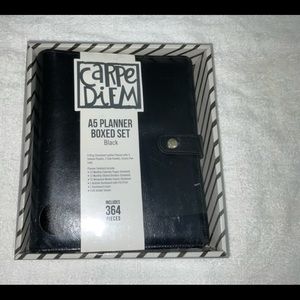 CARPE DIEM Black Planner A5 Pukka Pad Undated Inserts NWT New